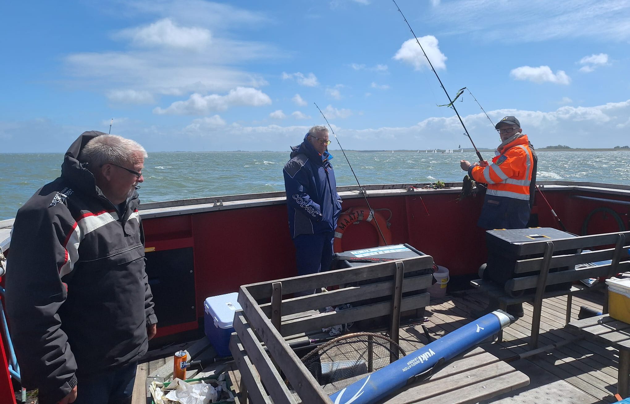 vissen op boot